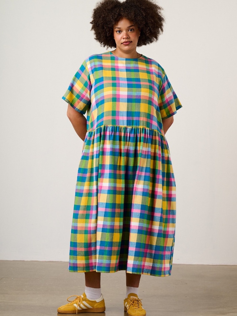 Lucy & Yak Georgia Dress in Retro Picnic Fun Check Size 26 UK 22 US NWT